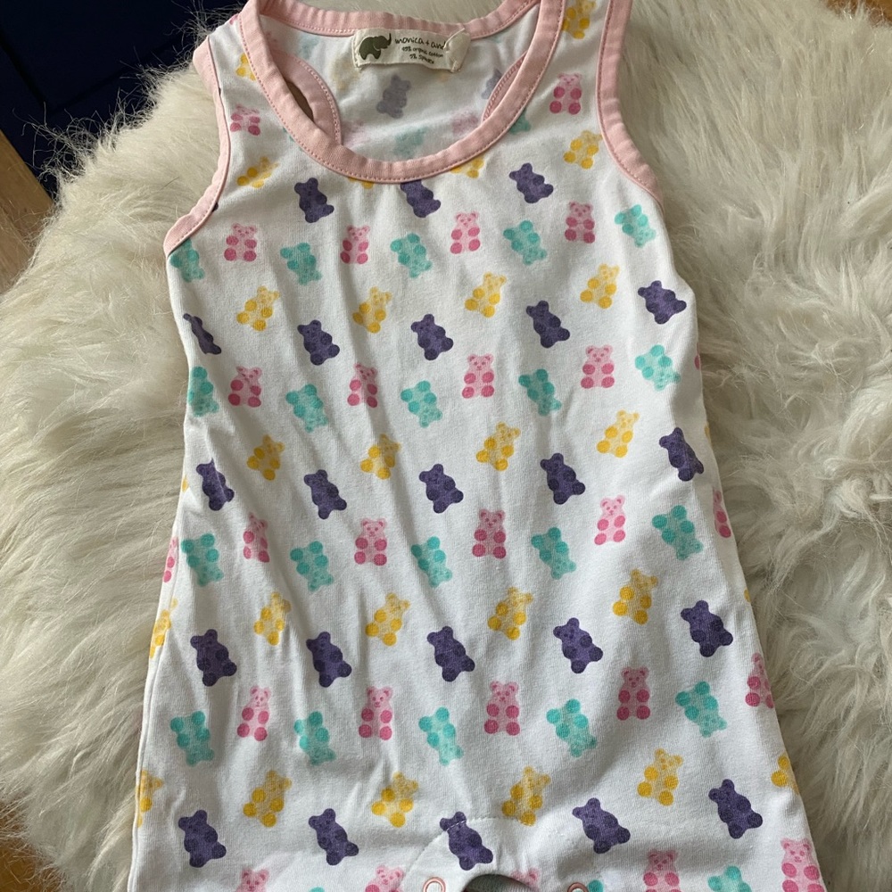 Monica + Andy EUC racer back tank romper 3-6 months